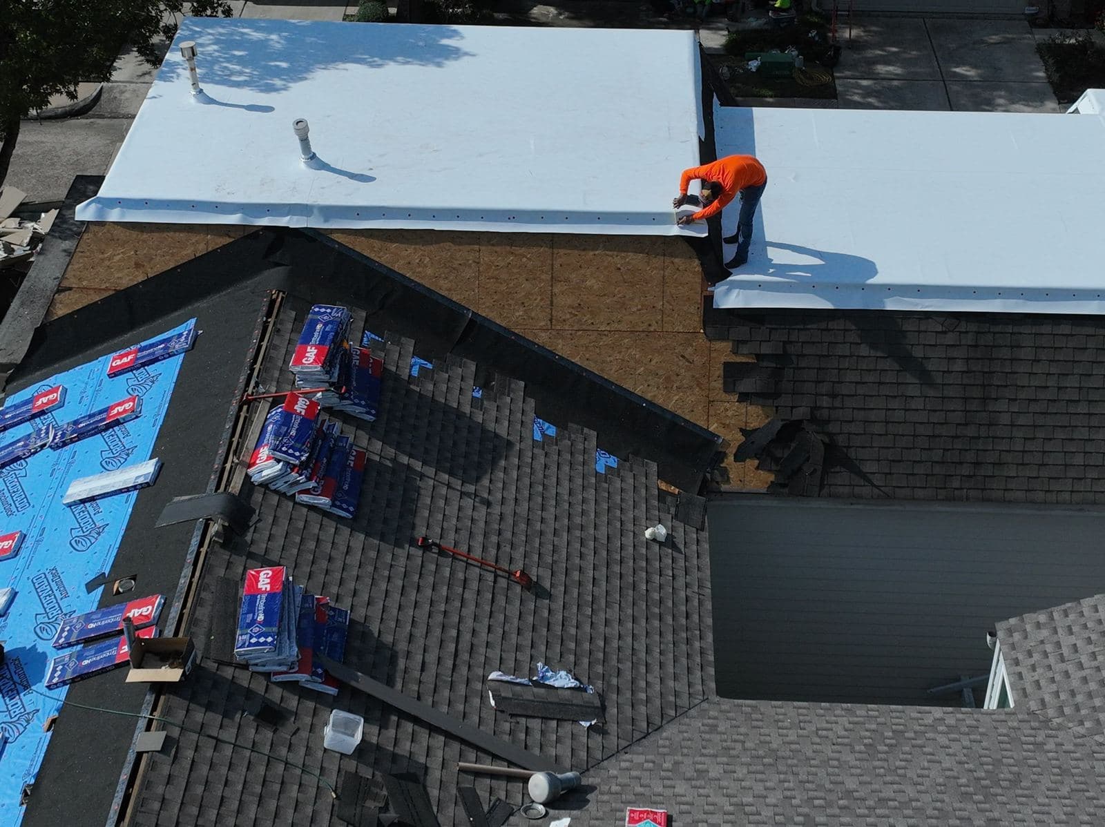 Low-Slope Roof Flashing & Shingle Tie-In