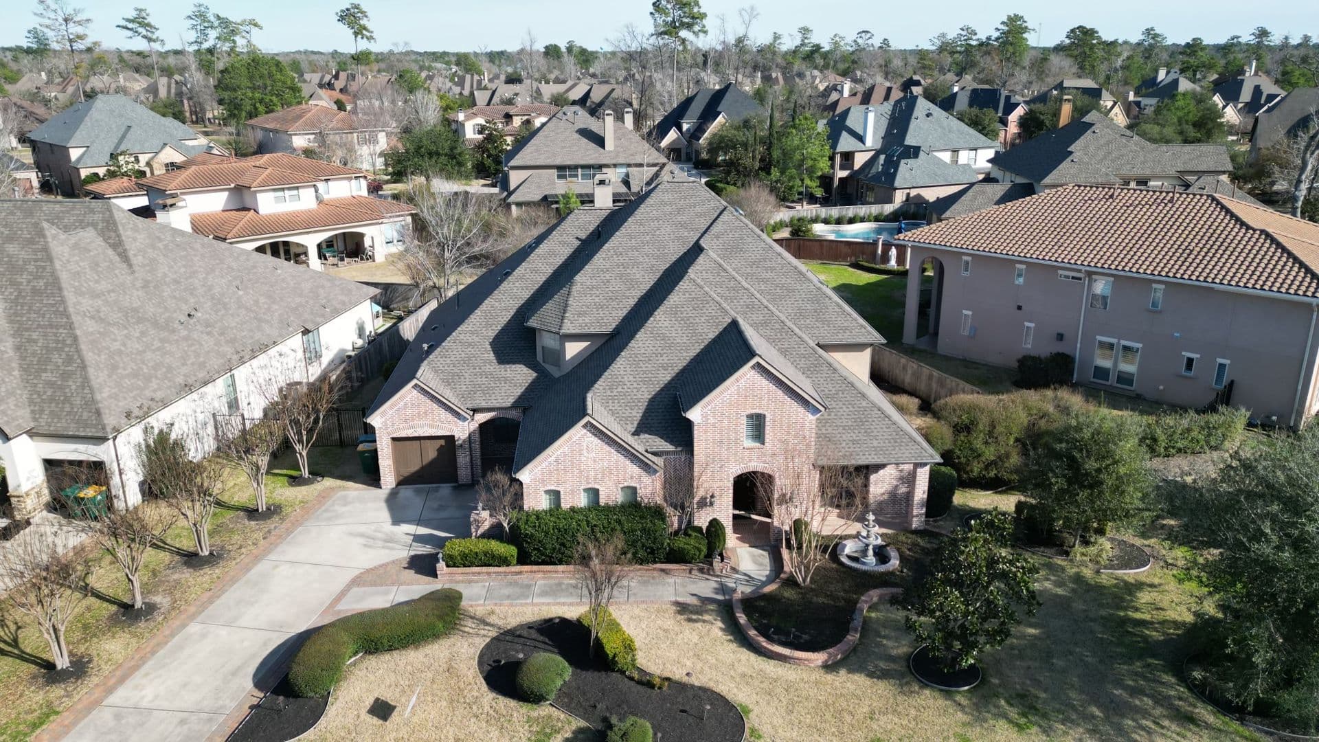 Residential Re-Roof · Neighborhood Aerial