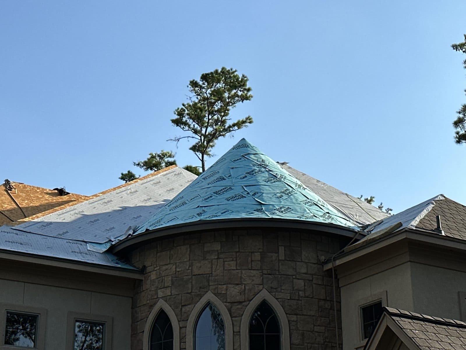 Turret Underlayment · Custom Detail Work